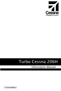 Cessna T206H Turbo Stationair Aircraft Information Manual - G-1000|GFC-700